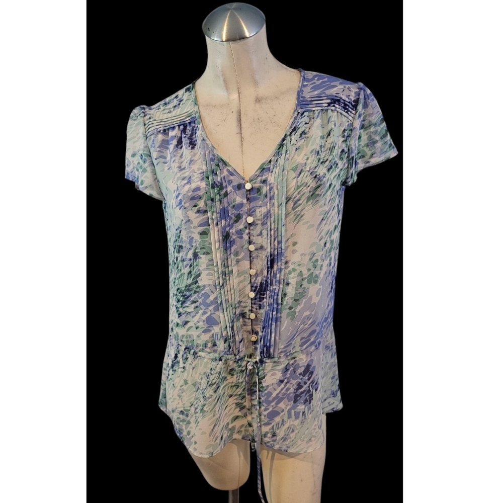 3/$25 Banana Republic Size S Semi-Sheer Drawstring Top